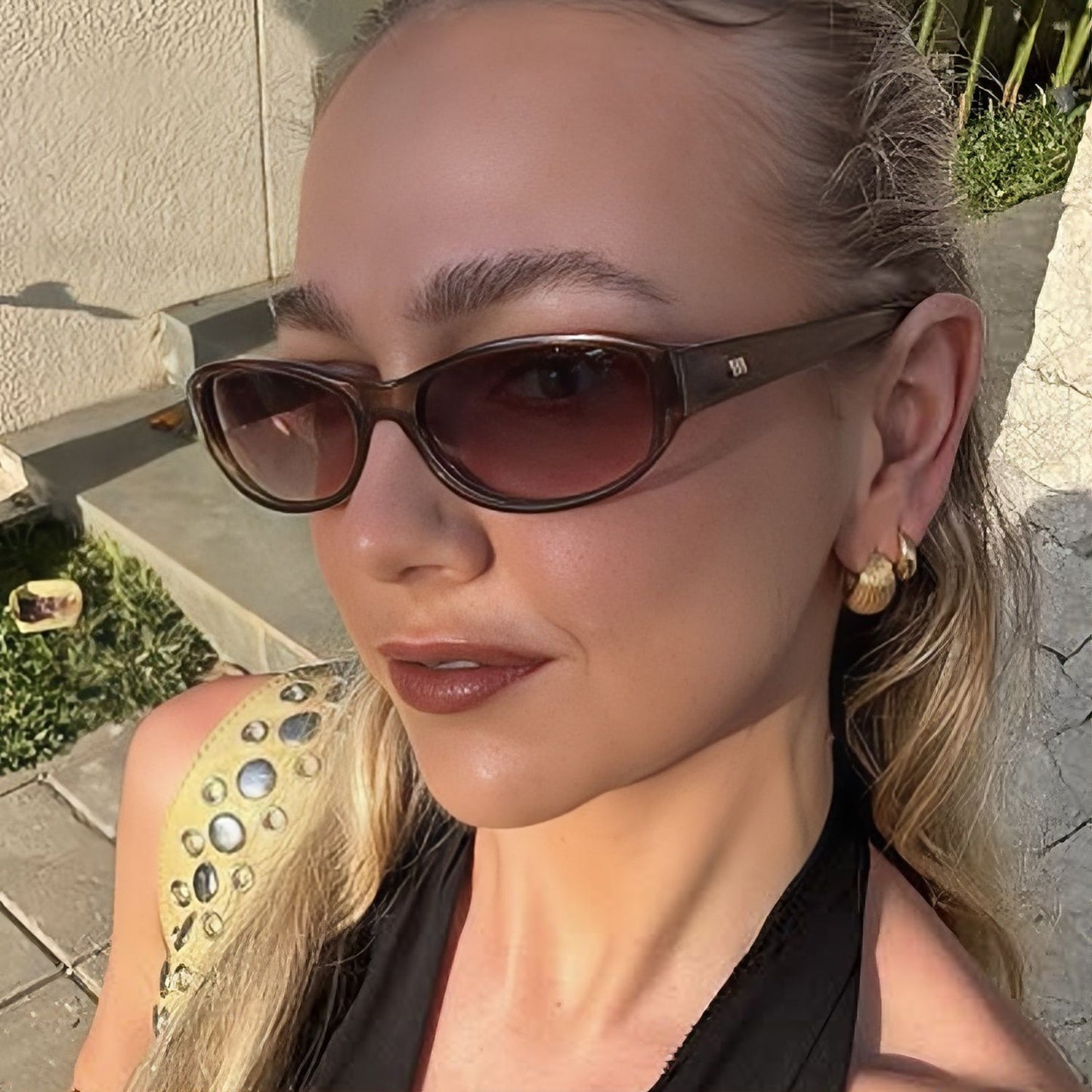 Damen modische Brille im eleganten Retro-Stil Karnz