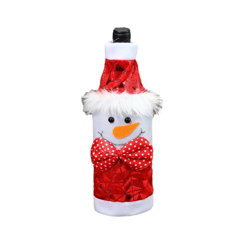 Dekorative Weinflaschenhülle im Weihnachtsmann-Design Karnz