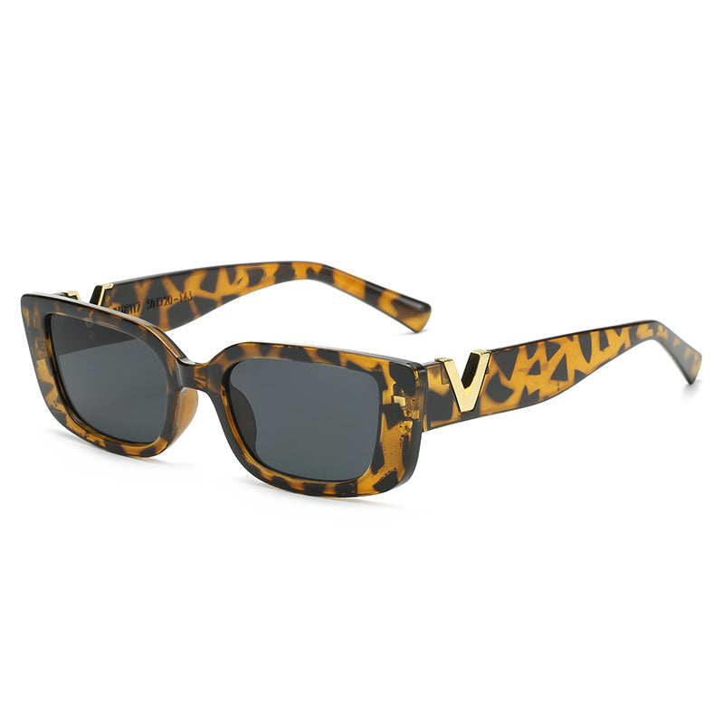 Damen modische Sonnenbrille mit trendigem Leopardenmuster und robustem Rahmen Karnz