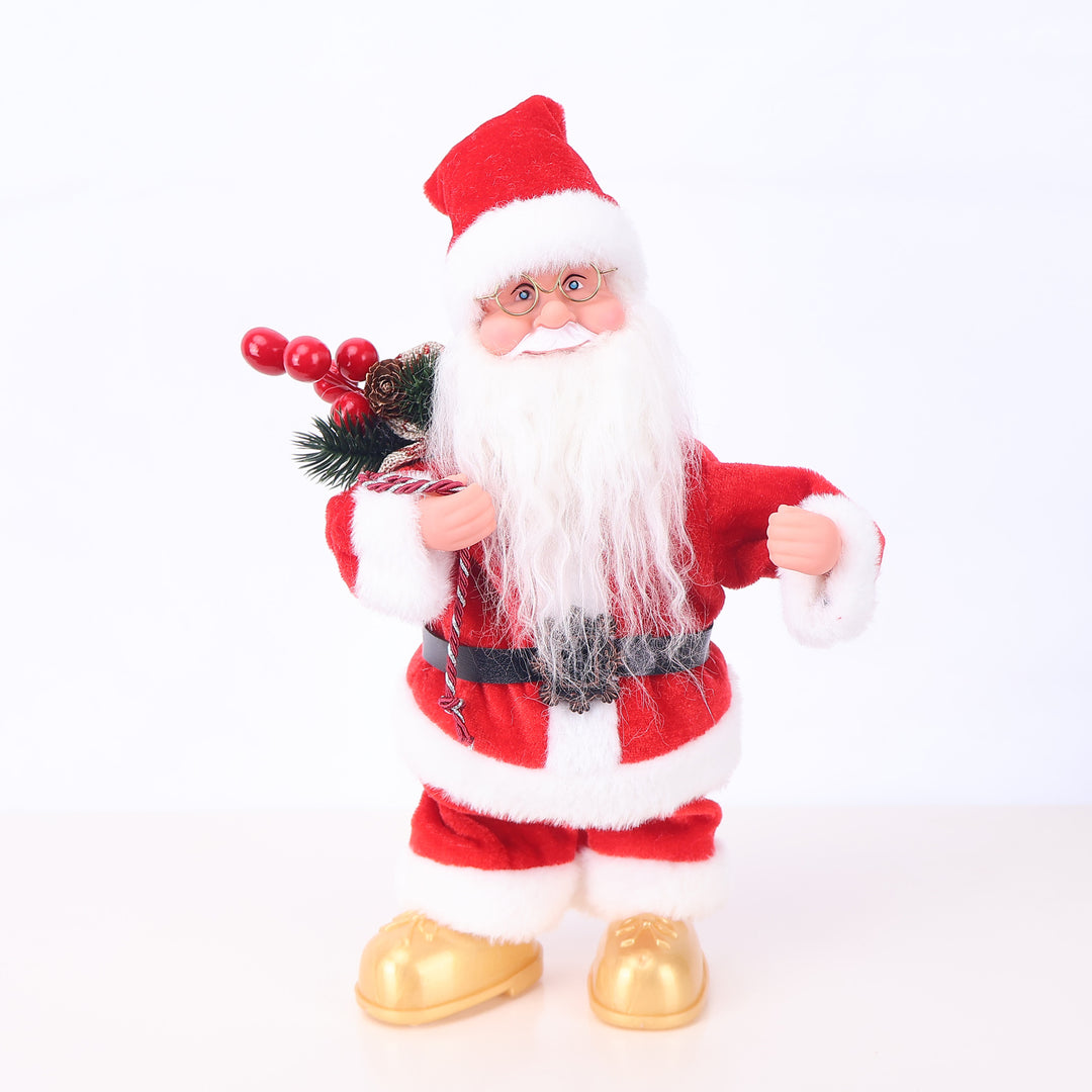 Dekorative Weihnachtsmannfigur mit Süßigkeit