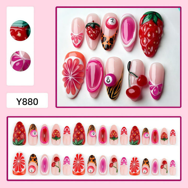 Kreative Frucht Nagelkunst mit Bunten Designs Karnz