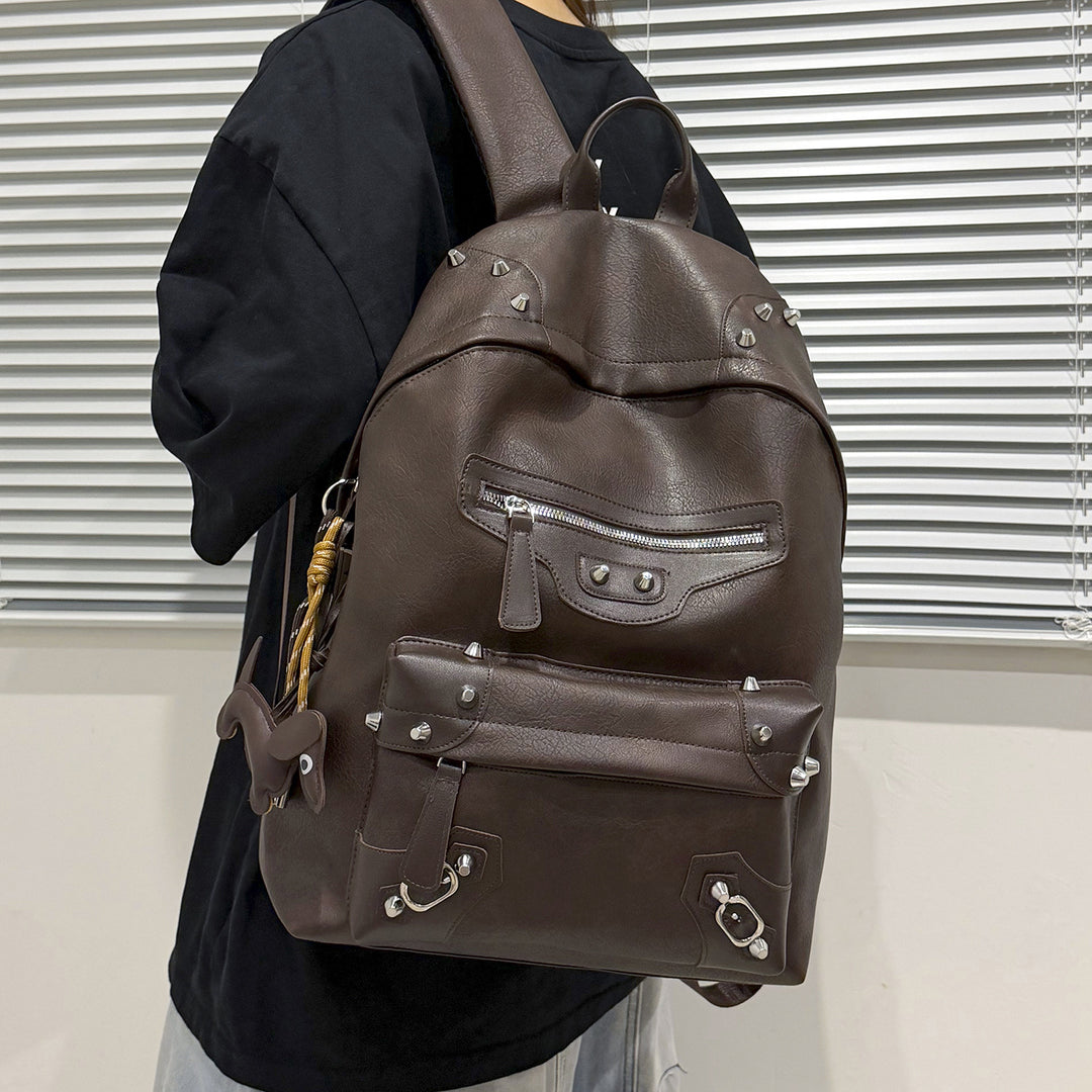 Stylische lässige Leder-Rucksack Karnz