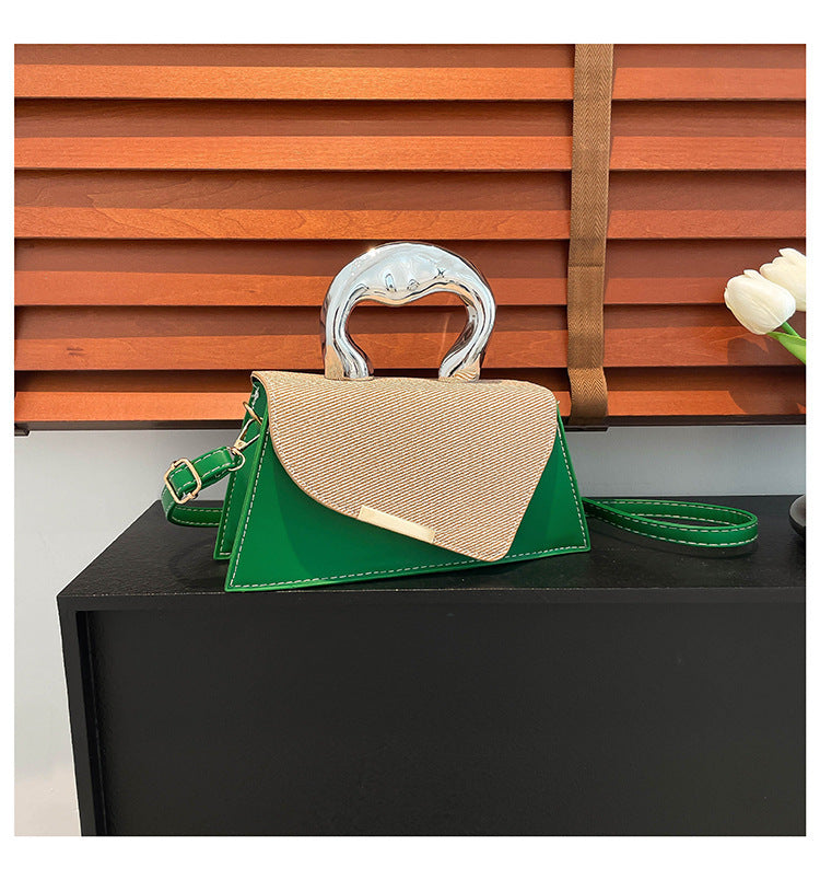 Stylische geometrische strukturierte Handtasche Karnz
