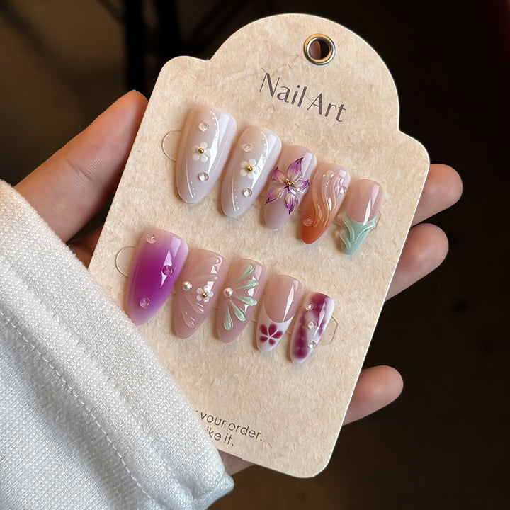 Dekorative Press-On Nagelkunst Kollektion Karnz