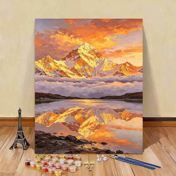 Mal das Zahlen Kunst-Set Scenic Mountain Landscape Karnz