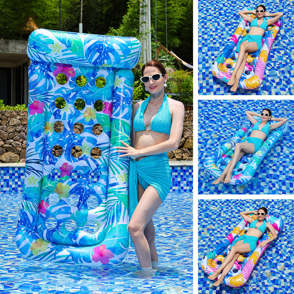 Damen Aufblasbare Schwimm-Lounge mit floralem Design Karnz