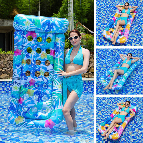 Damen Aufblasbare Schwimm-Lounge mit floralem Design Karnz