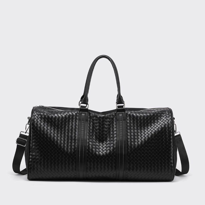Premium gewebte Leder Wochenend-Duffel-Tasche Karnz
