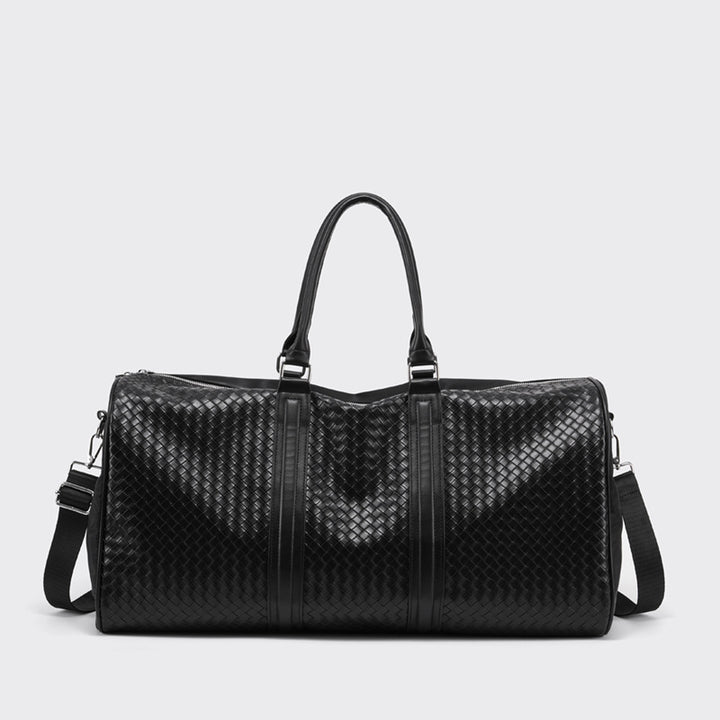 Premium gewebte Leder Wochenend-Duffel-Tasche Karnz