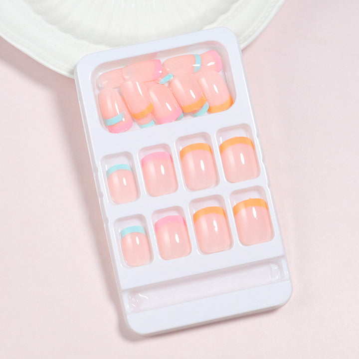 Premium Gradient French Tip Press-On Nail Set Karnz