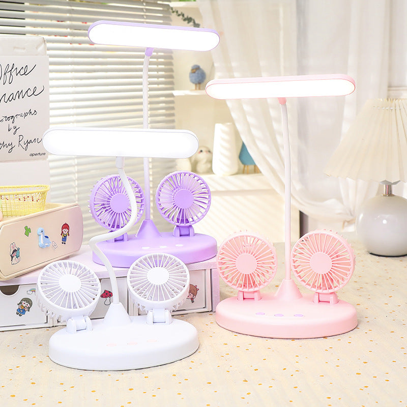 Damen Tischventilator mit integrierter LED-Lampe und flexibler Neigetechnologie Karnz