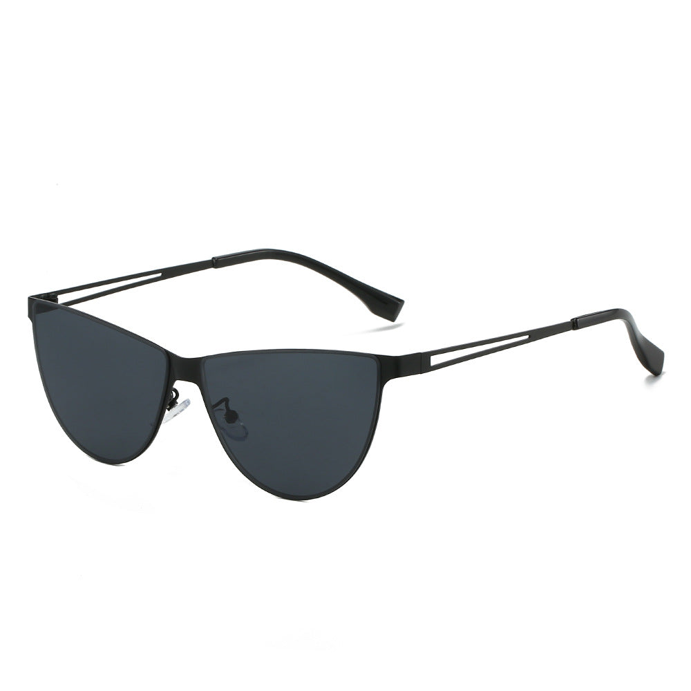 Damen Modische Cat-Eye Sonnenbrille mit elegantem Metallgestell Karnz