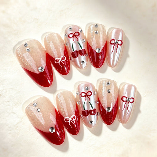 Elegantes dekoratives Press-On-Nagelset