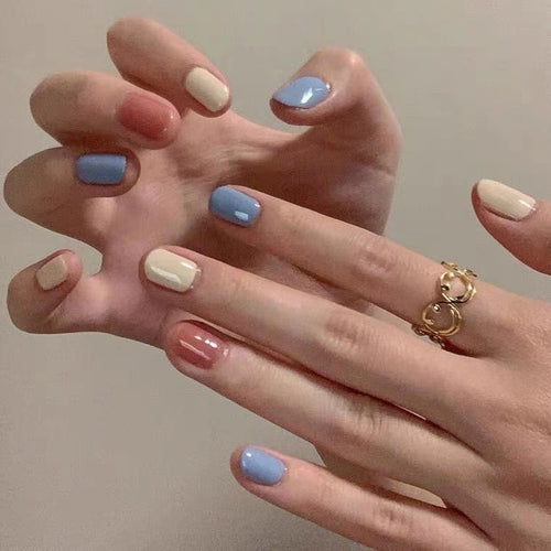 Künstlerisches Multi-Farben Press-On Nagelset