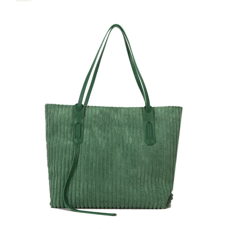Strukturierte Velours-Tote-Tasche