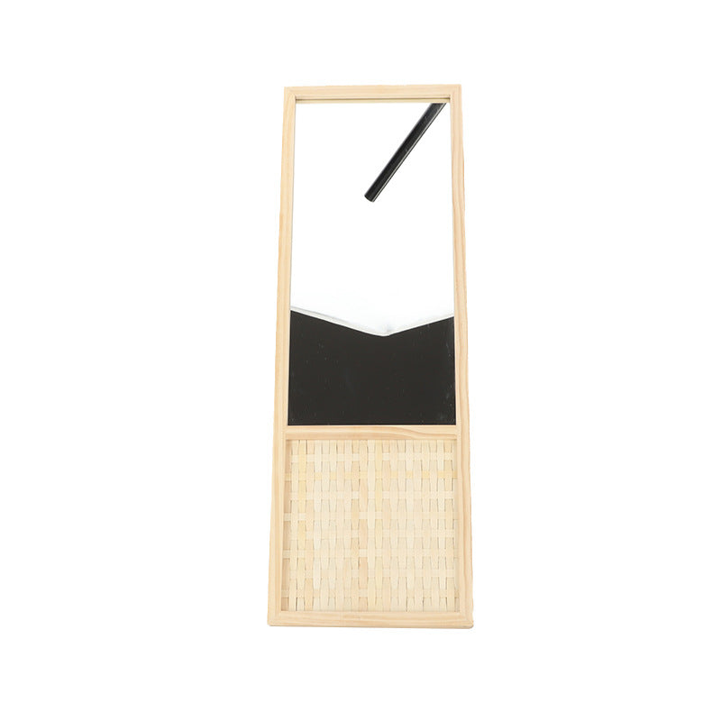 Dekorativer Wandspiegel Aus Rattan Karnz