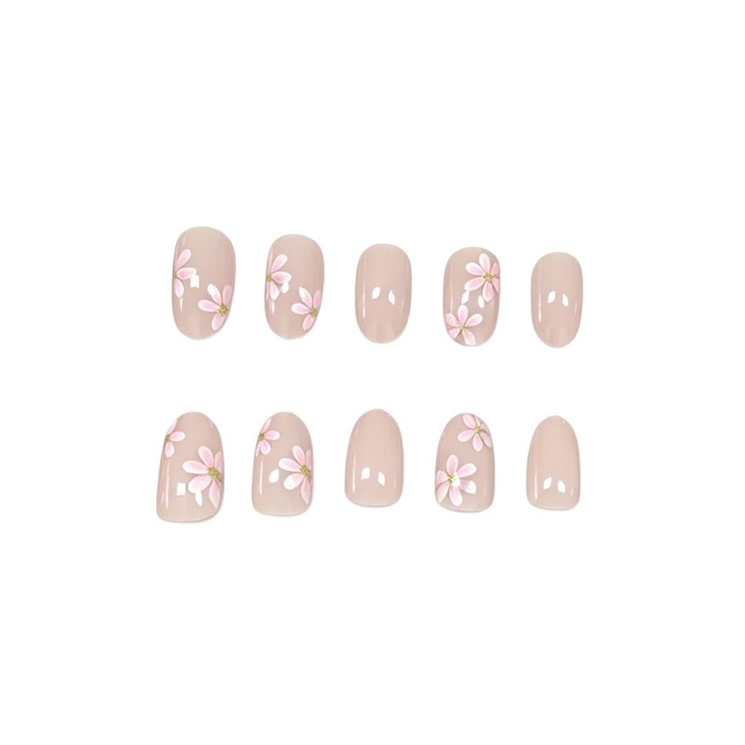 Blumige Press-On Nagelverzierungen Karnz