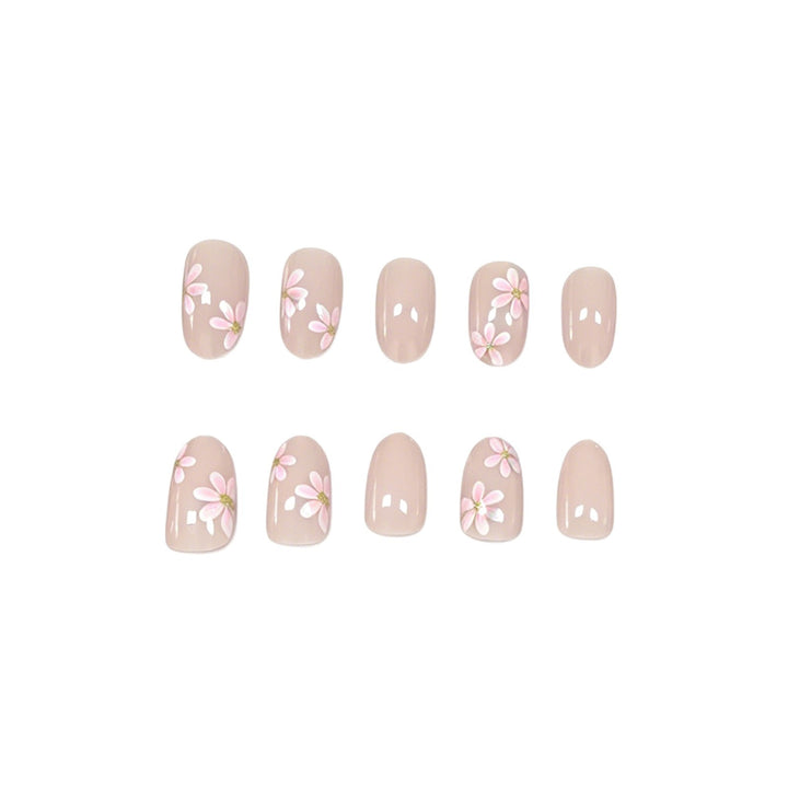 Blumige Press-On Nagelverzierungen Karnz