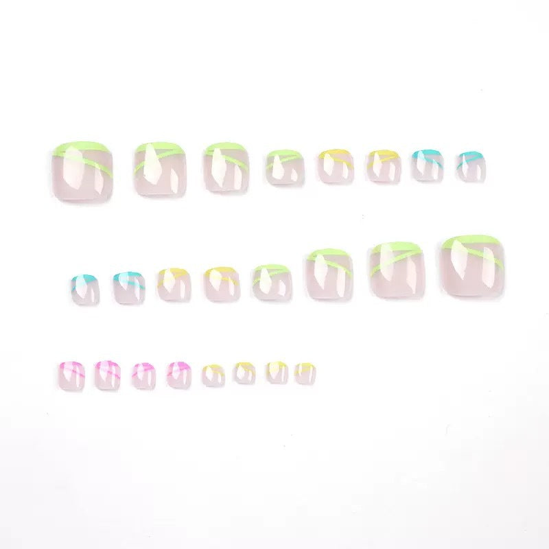 Fußnagelkunstset mit kreativen Neonverzierungen Karnz