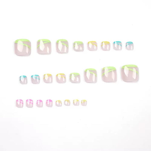 Fußnagelkunstset mit kreativen Neonverzierungen Karnz