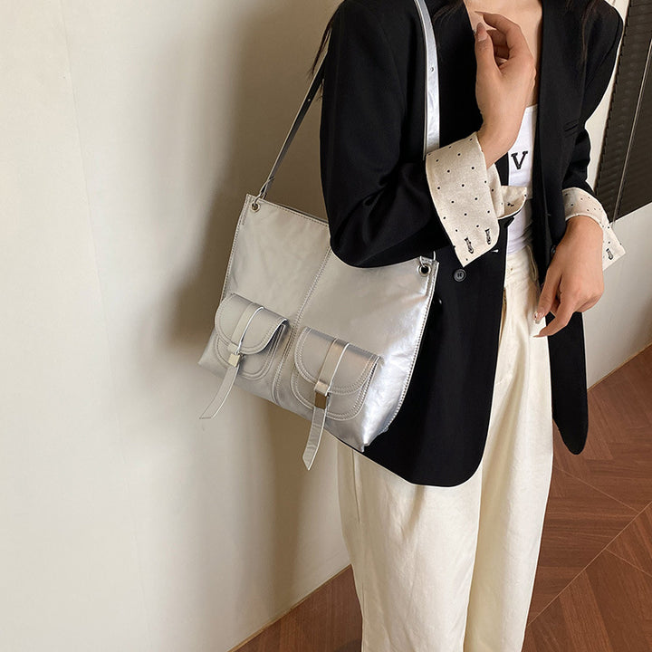 Moderne Strukturierte Schultertasche Karnz