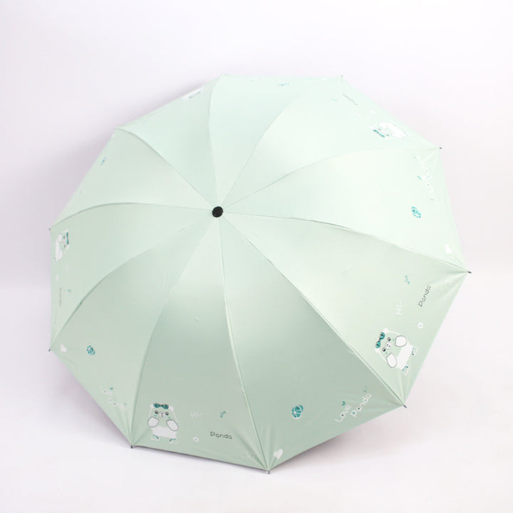 Damen Faltbarer Regenschirm mit niedlichem Panda-Motiv Karnz
