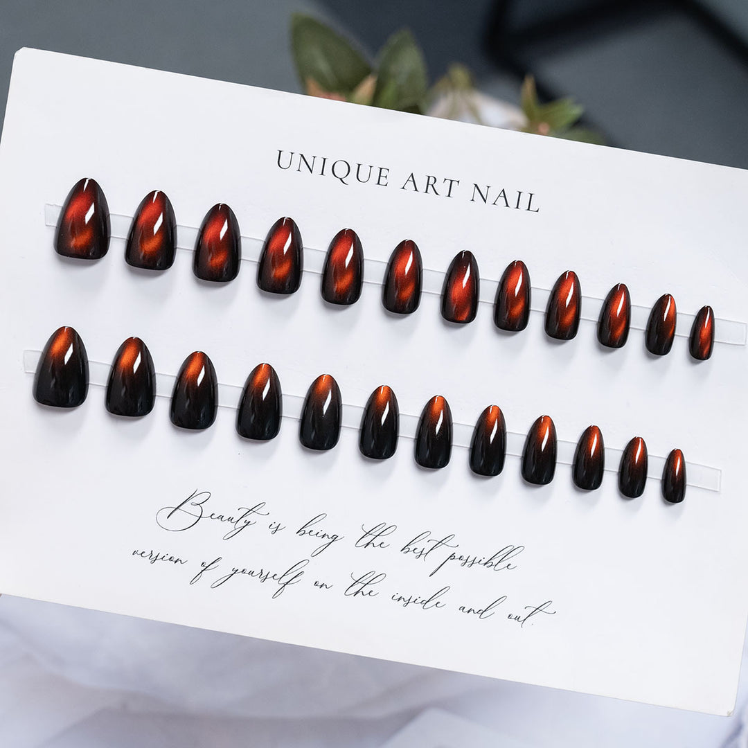 Glänzendes, langanhaltendes Press-On-Nagelset