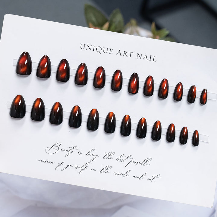 Glänzendes, langanhaltendes Press-On-Nagelset