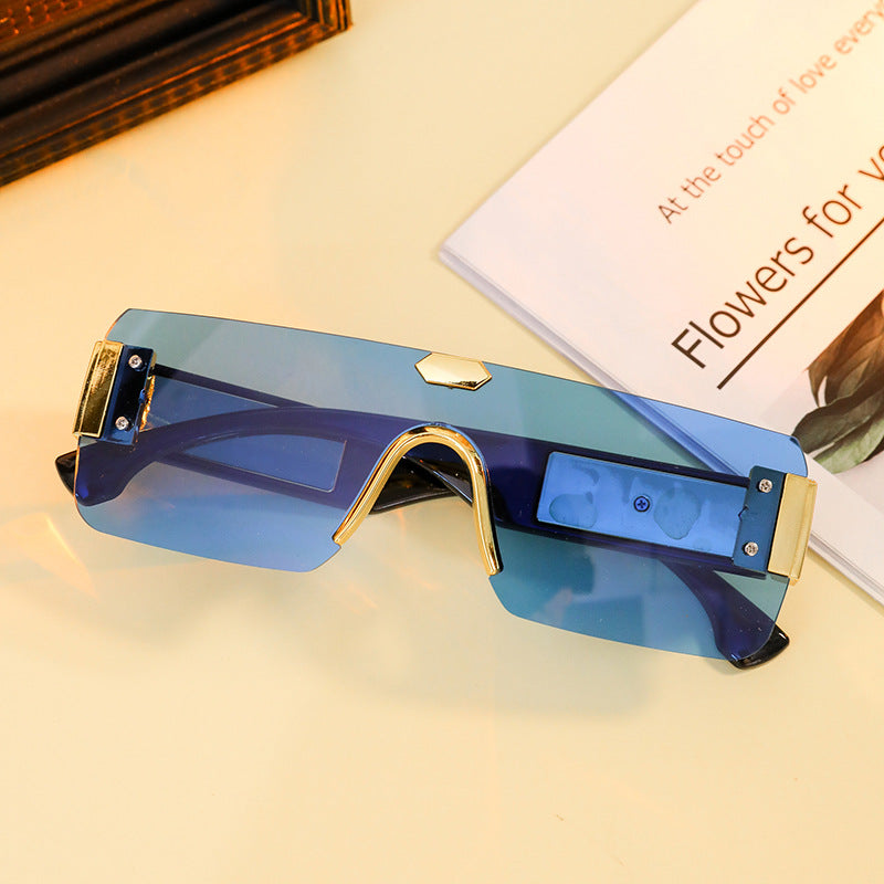 Damen geometrische Statement-Sonnenbrille Karnz