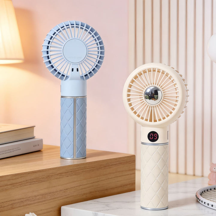 Damen Tragbarer Handventilator mit LED-Anzeige und USB-Ladefunktion Karnz