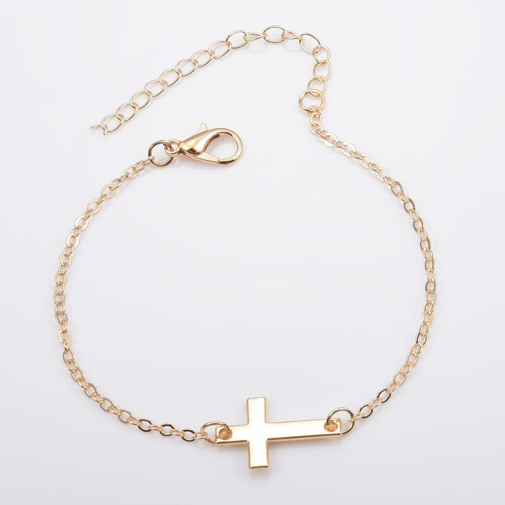 Minimalistische Kreuz Charm Armband Karnz