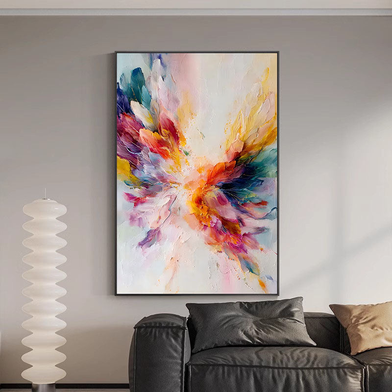 Abstrakte florale Wandkunst für moderne Innenräume