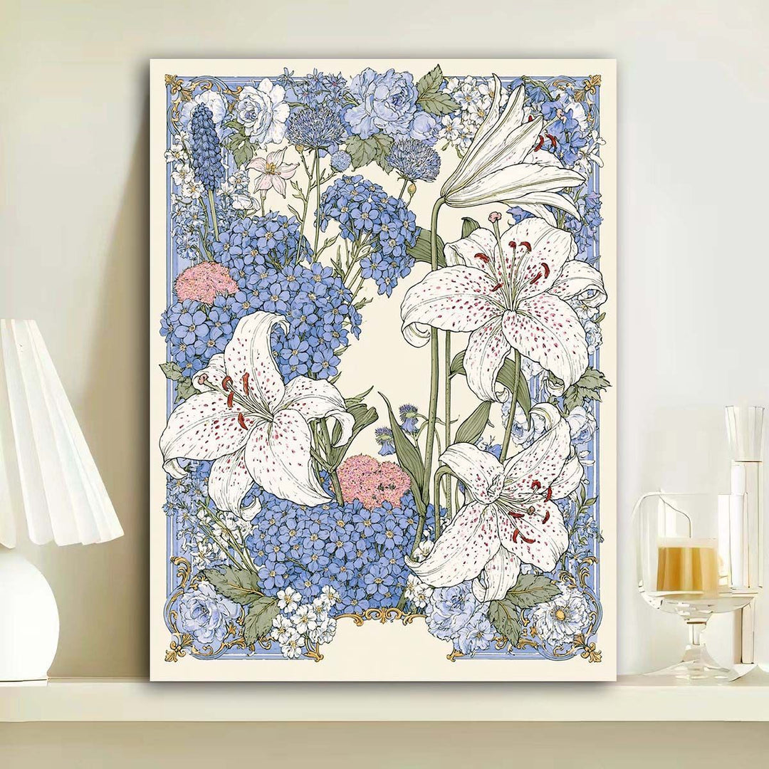 Botanische Blumenkunst Wandkunst Karnz