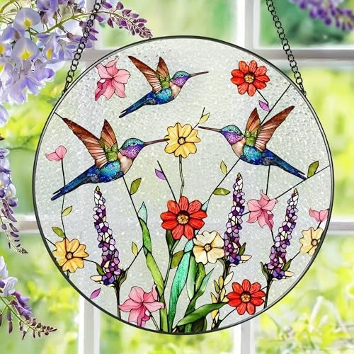 Buntglas Hund Kunst Wandbehang Karnz
