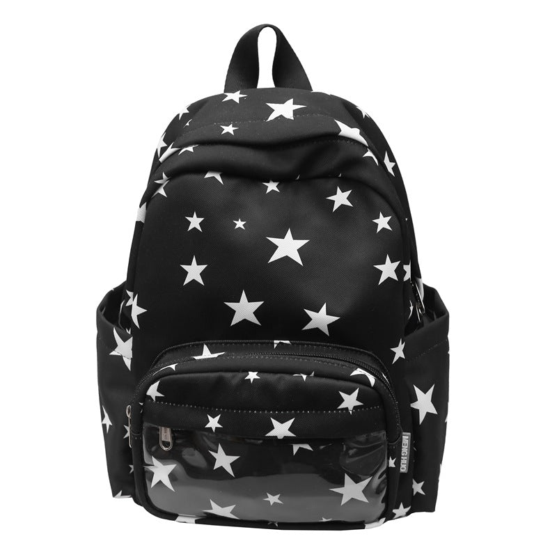 Sternen-Print Multi-Taschen Rucksack Karnz