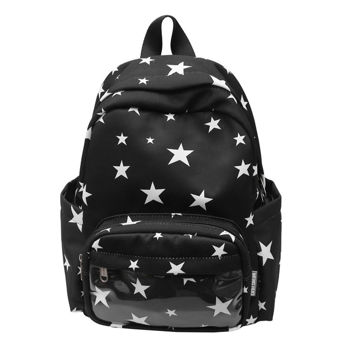 Sternen-Print Multi-Taschen Rucksack Karnz