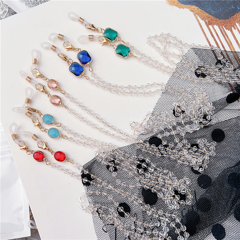 Stylische Perlen-Brillen Kette Karnz