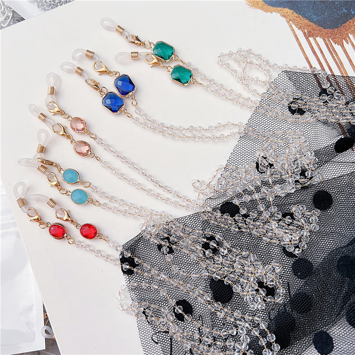 Stylische Perlen-Brillen Kette Karnz