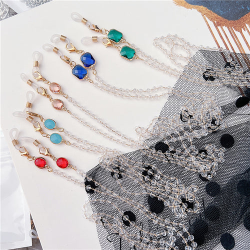 Stylische Perlen-Brillen Kette Karnz