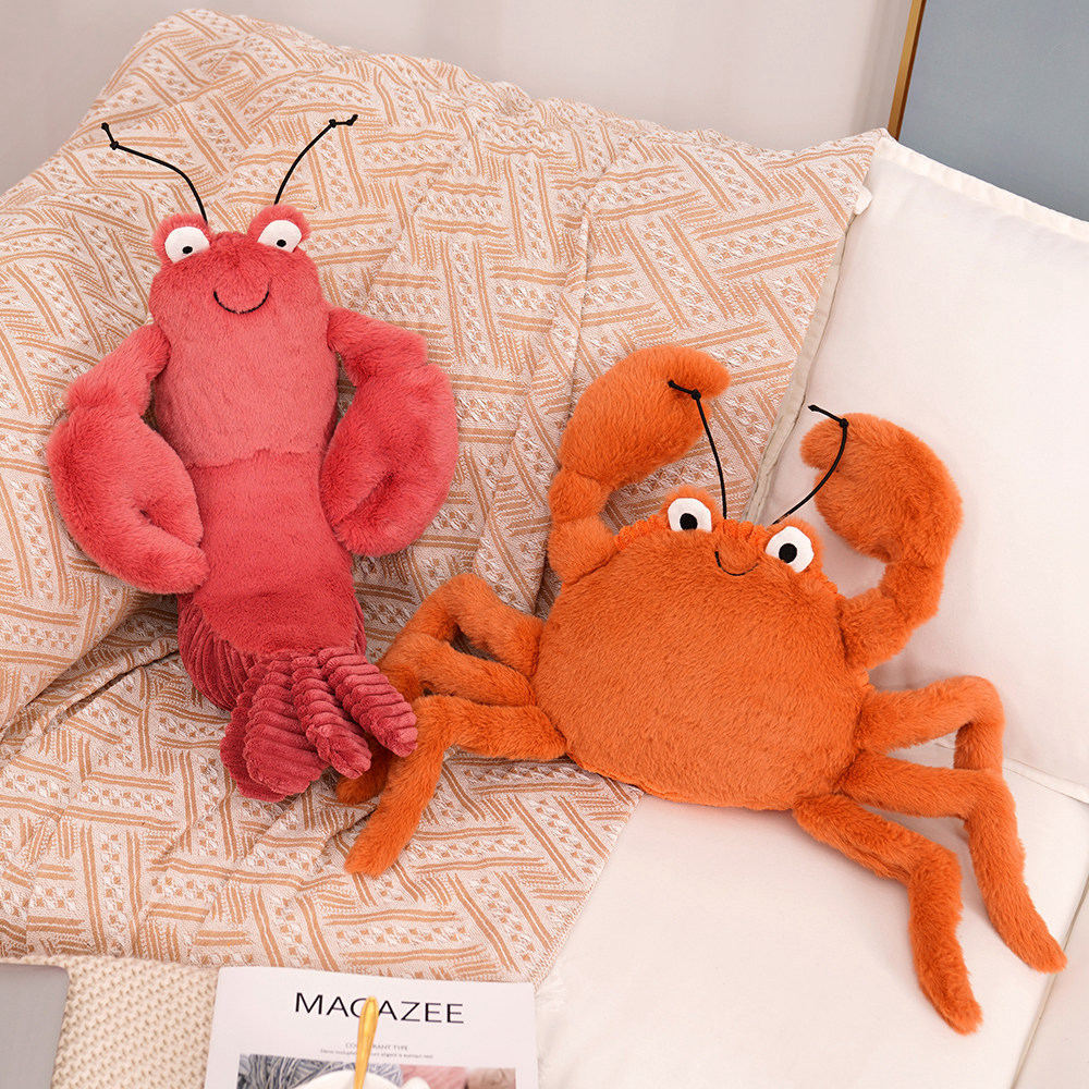 Plüsch Krebs Umhängetasche mit weichem Kunstfell und verstellbarem Kordelzugriemen Karnz