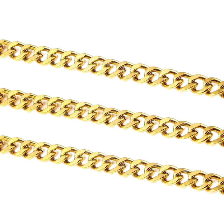 Schickes Goldenes Kettenarmband-Set Karnz