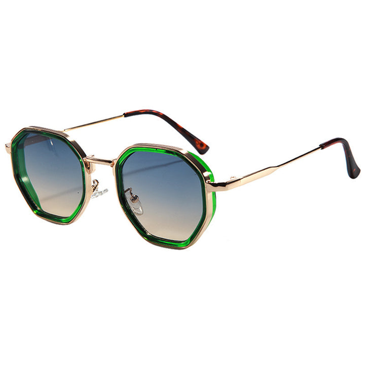 Damen geometrische Sonnenbrille mit modischem Rahmen Karnz