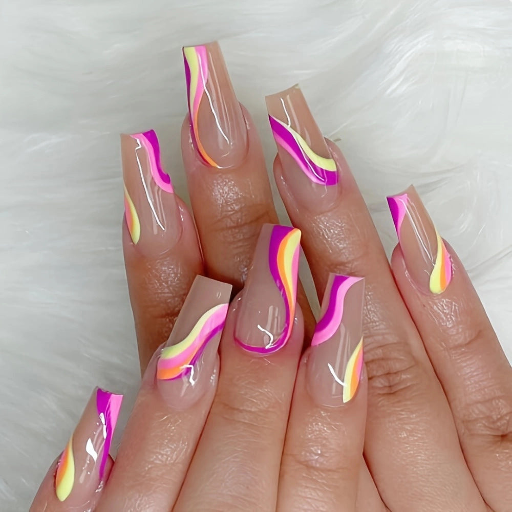 Künstlerische Wellenförmige Nagelverlängerungen