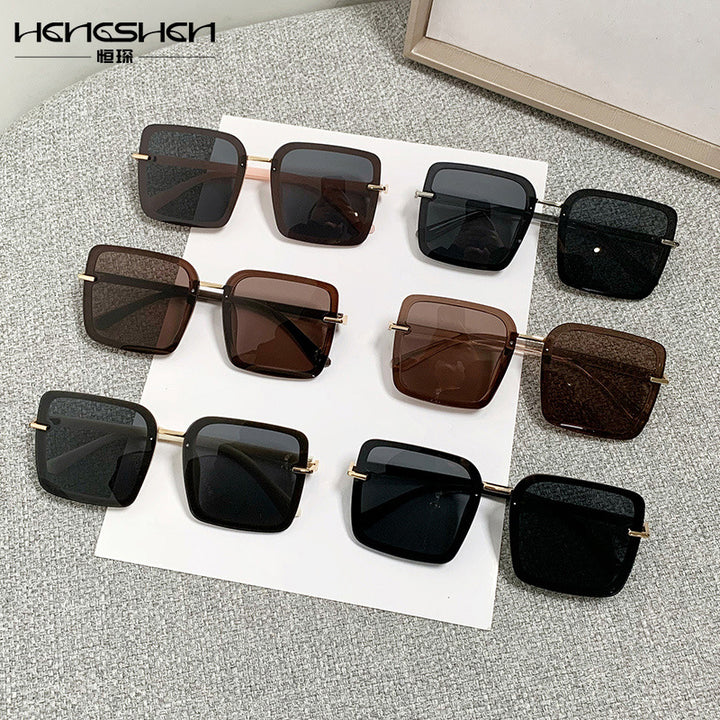 Damen trendige Sonnenbrille im modernen quadratischen Design Karnz