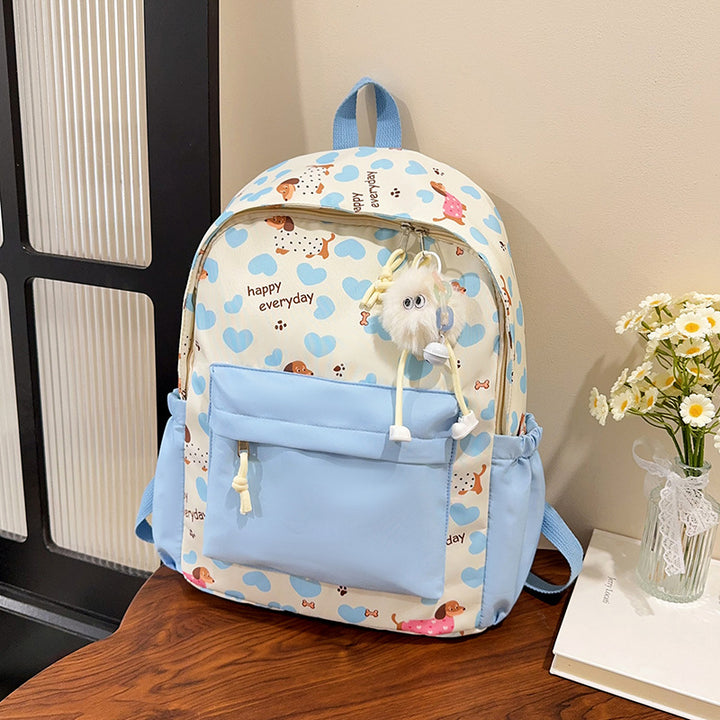 Niedlicher Cartoon-Hund-Print-Rucksack