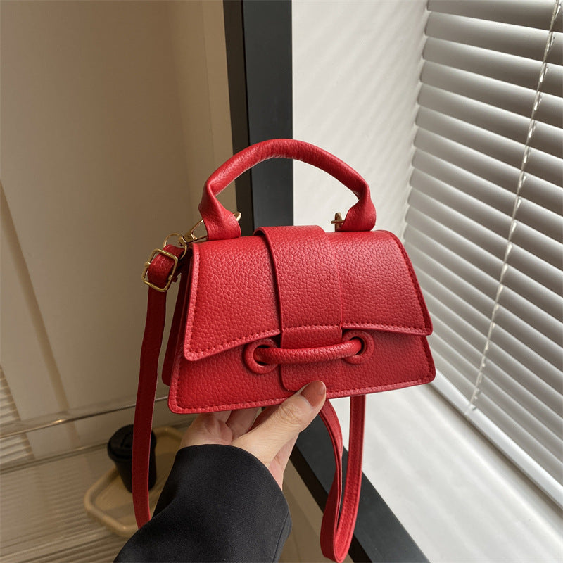 WoLuxurious Texturierte Leder Schultertasche Karnz