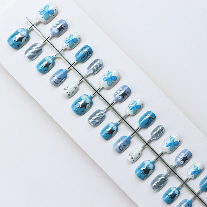 Thematische vom Ozean inspirierte Press-On Nagelset