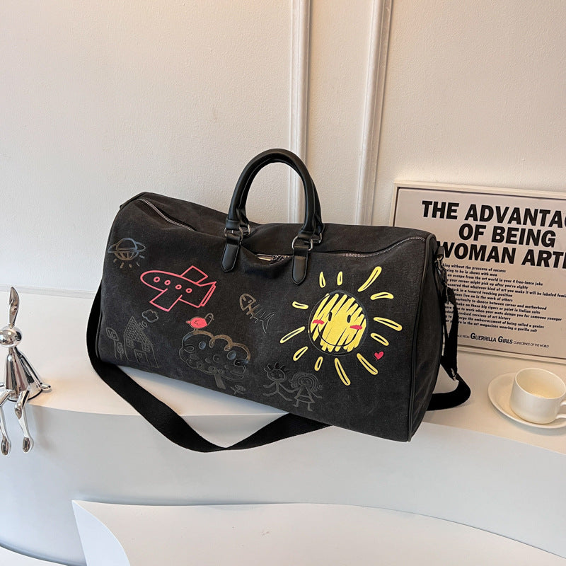 Spielerische Illustrierte Wochenend-Duffel-Tasche Karnz