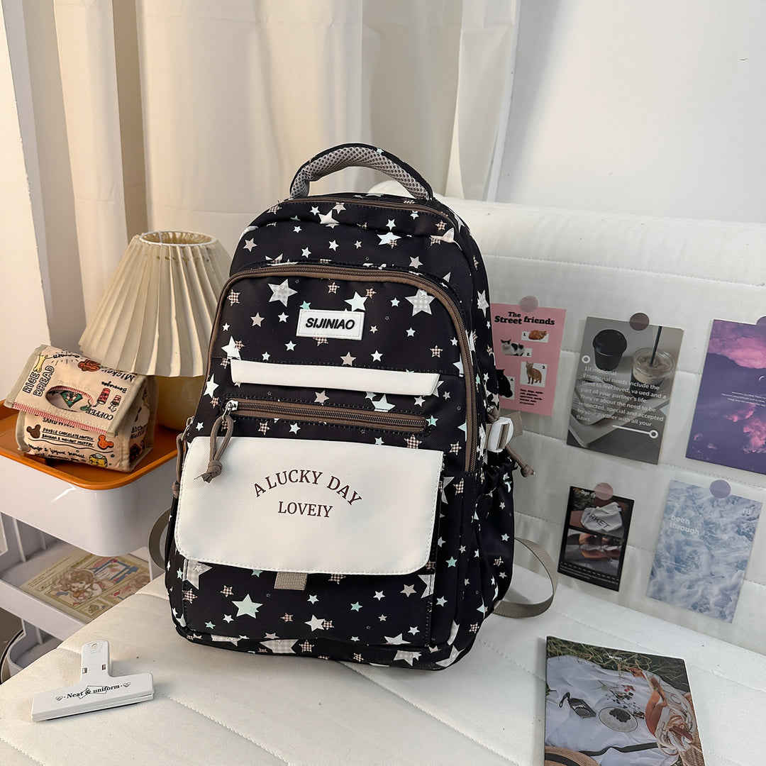 Mehrfach-Taschen Rucksack mit Plüsch Charm Karnz