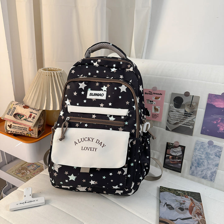 Mehrfach-Taschen Rucksack mit Plüsch Charm Karnz